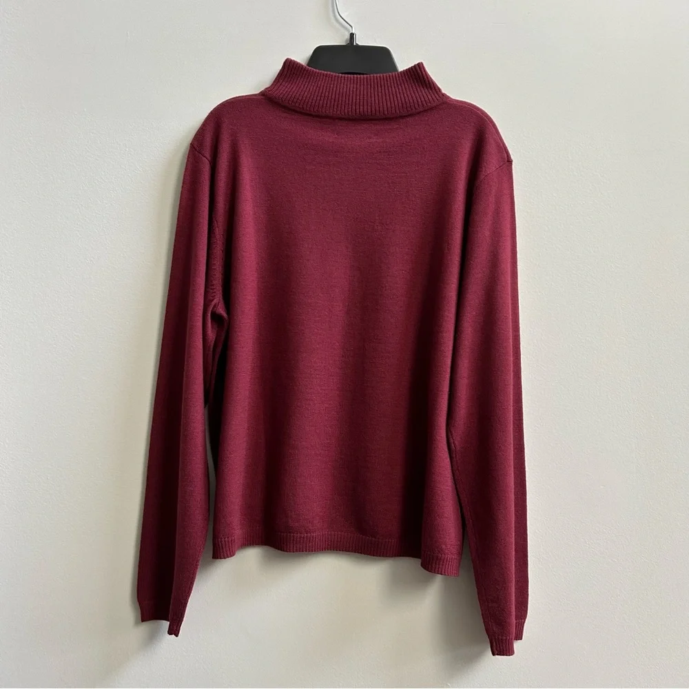 NWOT Pendleton Women’s 100% Merino Wool Crewneck Knit Sweater in Merlot, Size L